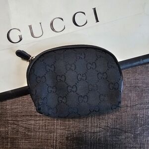 Gucci Black Monogram Pouch